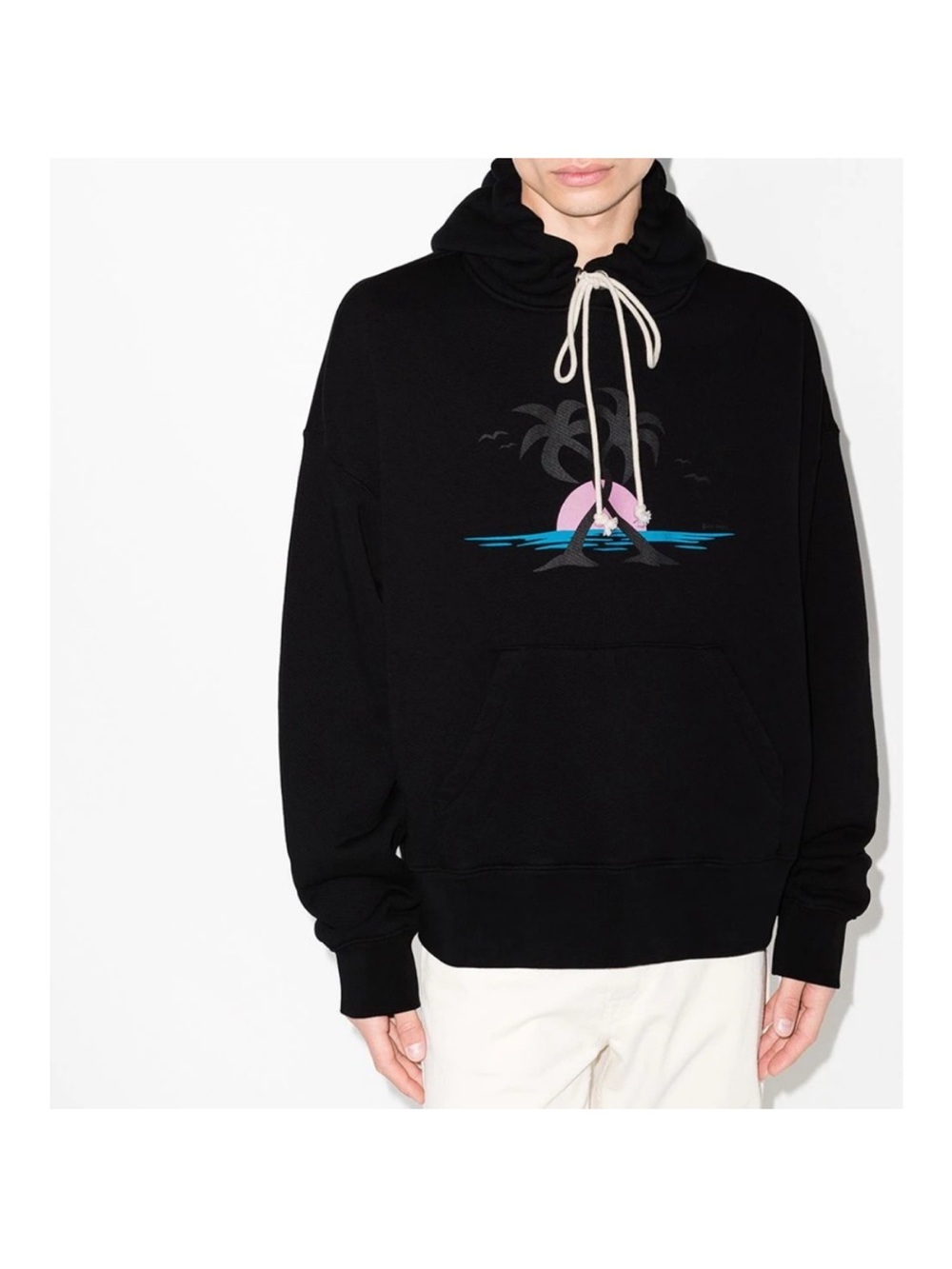 Authentic Palm Angels Hugging Palms print hoodie oversized